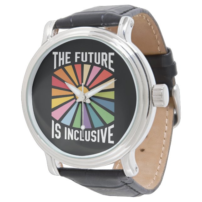 Montre L'avenir est inclusif Rainbow Pride droits trans (Incliné)