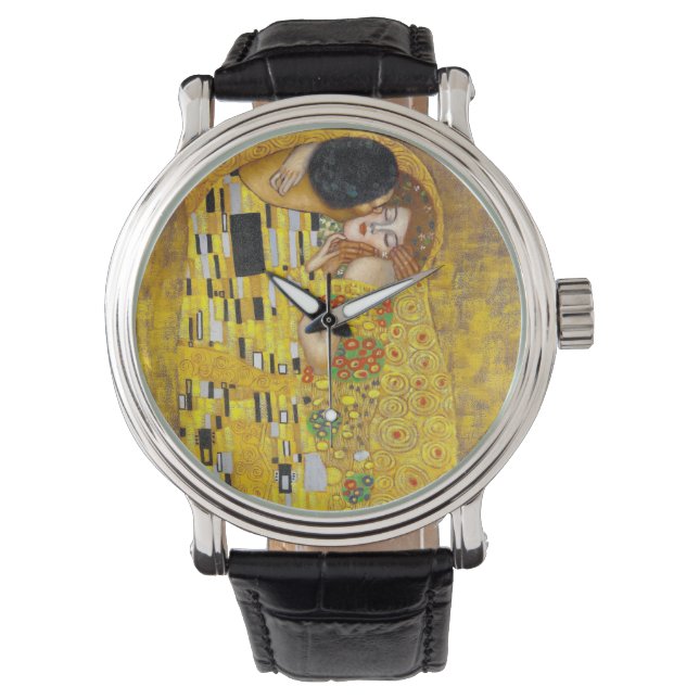 Montre le baiser - Gustav Klimt (devant)