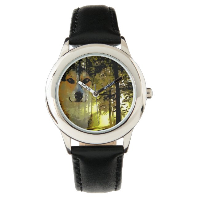 Montre Le beau Corgi dans les Bois (devant)