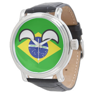 Montre Le Brésil Geeky tendant drôle Countryball