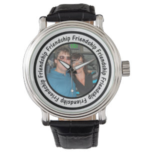 Montre Le cercle de cadre d'amitié ajoutent votre photo
