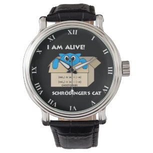 Montre Le chat de Funny Schrodinger est la mécanique quan