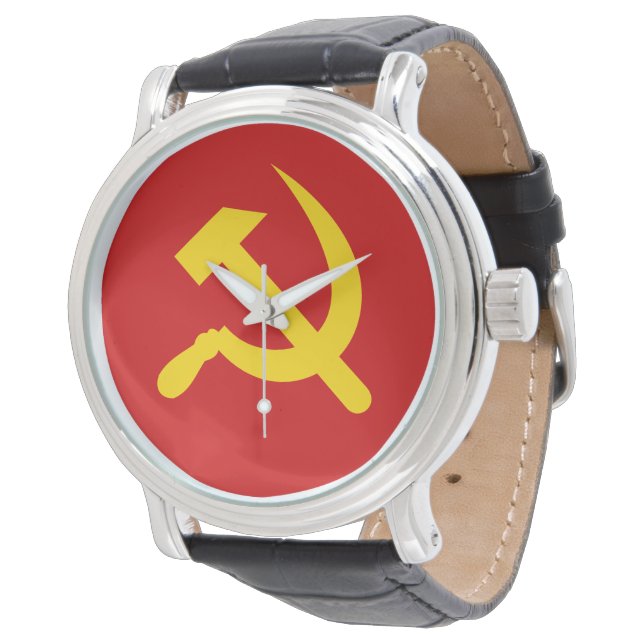 Montre Le communisme marteau et faucille (Incliné)