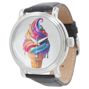 Montre Le cône de glace classique vibrant de SlipperyJoe'