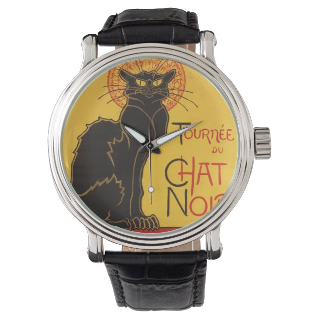 Montre Le Conversation Noir Art Nouveau Wrist Watch (devant)