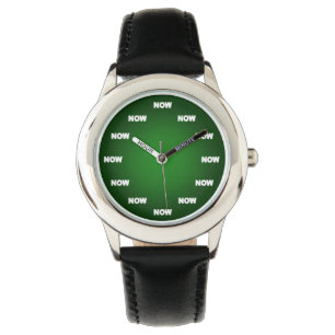 Montre Le cool "MAINTENANT" observent (le vert)
