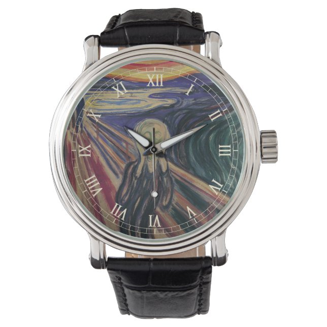 Montre Le Cri d'Edvard Munch, Expressionnisme Vintage (devant)