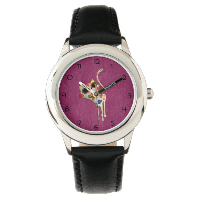 Montre Le Jour de la mignonne chatte blanche morte (devant)