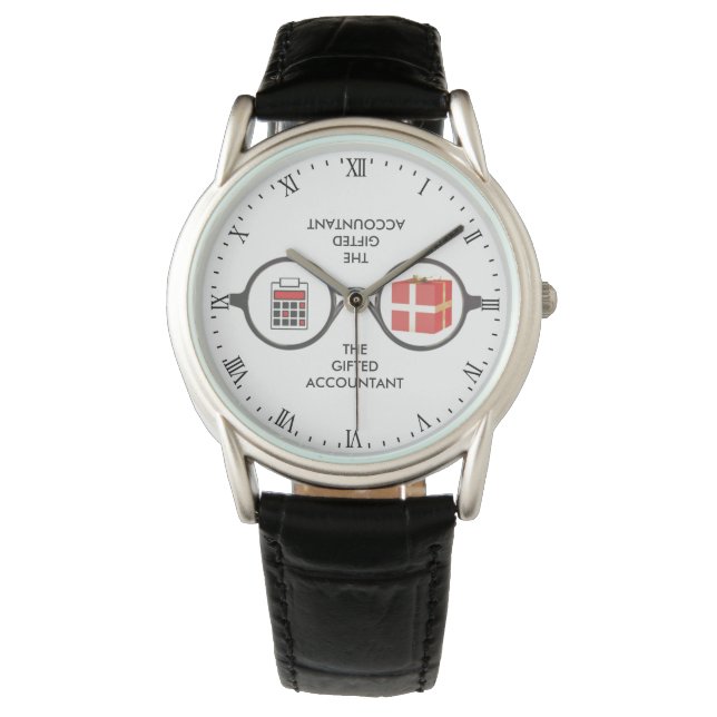 Montre "Le logo du comptable doué" (devant)
