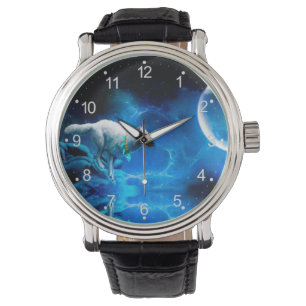 Montre Le loup indien et la pleine lune