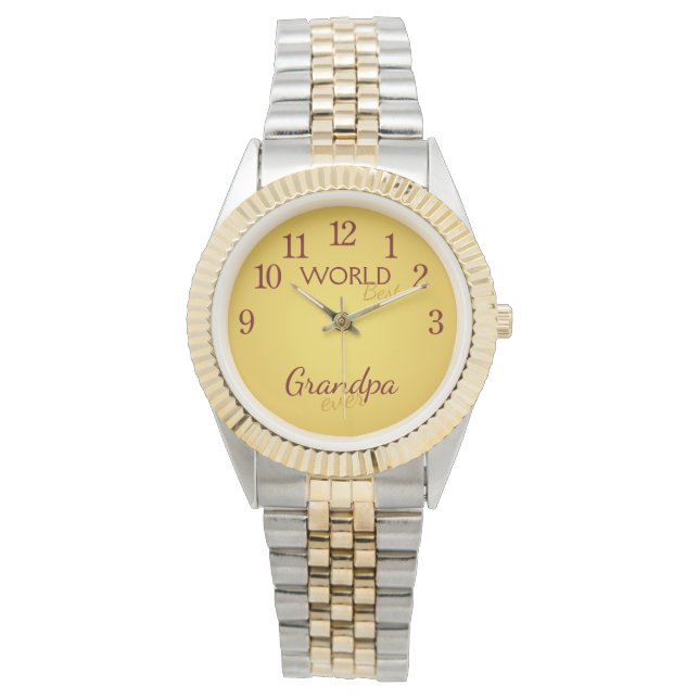 Montre Le Meilleur grand-père d'or (devant)