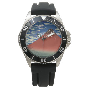Montre Le Mont Fuji par temps clair (Fuji Rouge) (Hokusai