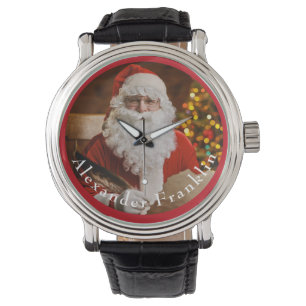 Montre Le Père Noël Vintage écrit un arbre de Noël