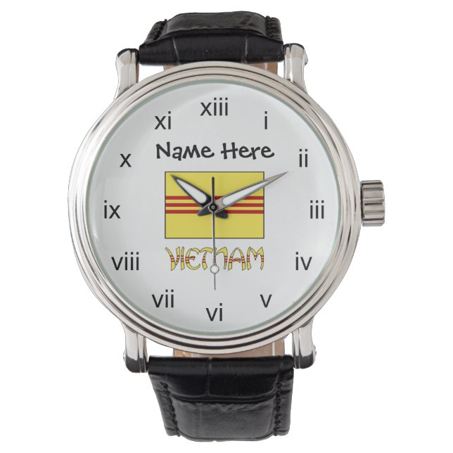 Montre Le Vietnam et le Vietnam du Sud avec votre nom (devant)