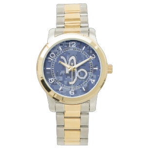 Montre Le zodiaque de Capricorne se connectent le cadran
