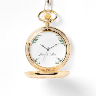 Montre Leaf-Design personnalisée avec des noms per