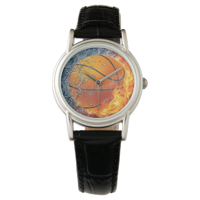 Montre Lecteur de ballon de basket flamboyant (devant)