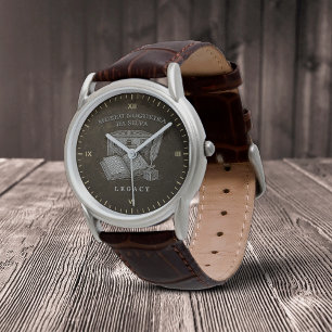 Montre Legacy da Silva Sangle en cuir Brown classique pou