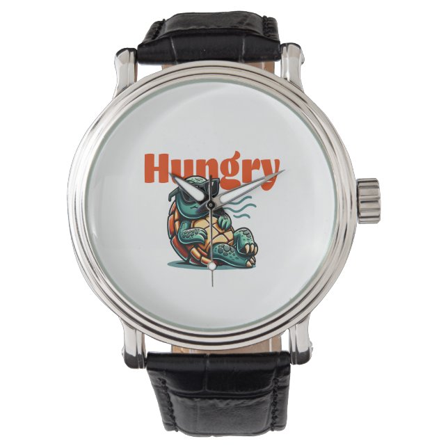Montre Lente et faim - Tortue Cool (devant)