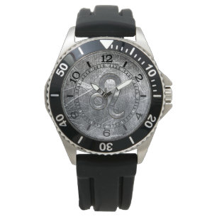 Montre Leo Zodiac Connexion Grunge Distressed Dial