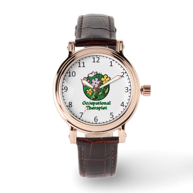 Montre L'ergothérapeute fleurit Wrist Watch (Recto)