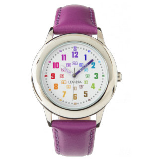 Montre  Lernuhr Kinderuhr Schulanfangsgeschenk Armbanduhr