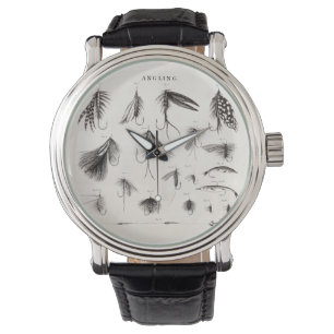 Montre Les 1800s vintages pêchant la pêche de mouche