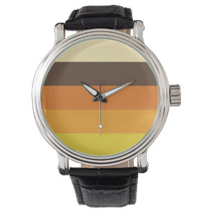 Montre les années 70 Motif de couleurs triées rétro