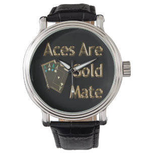 Montre Les As Sont Mate D'Or,