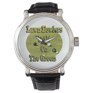 Montre Les Bowlers De Pelouse Le Font Sur Le Vert, Drôle