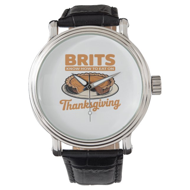 Montre Les Brits savent comment manger sur Thanksgiving T (devant)