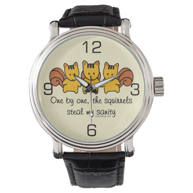 Montre Les écureuils volent ma santé mentale (devant)