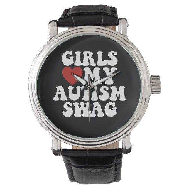 Montre Les filles aiment mon autisme Swag Drôle Autiste D (devant)