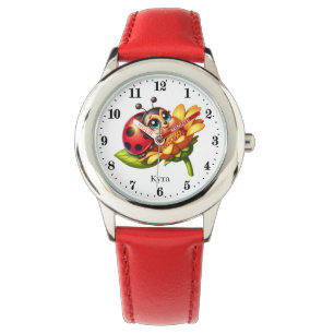 Montre Les filles mignonnes amateurs de coccinelle ajoute