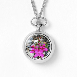 Montre Les Fleurs sauvages d'algues roses fleurissent au