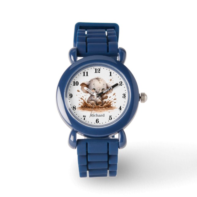 Montre Les garçons cool ajoutent le nom d'éléphant (Recto)