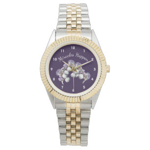 Montre Les miracles se produisent Iris Fleurs Inspiration