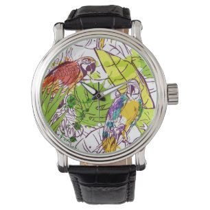 Montre Les perroquets tropicaux