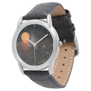 Montre Les Sept Planètes De Trappist-1 En Orbite Autour D