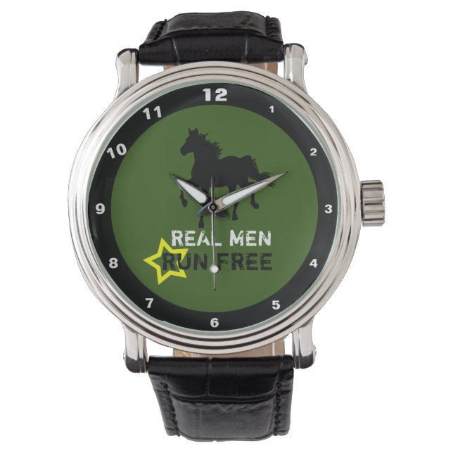 Montre Les vrais hommes courent librement & sauvage Cheva (devant)
