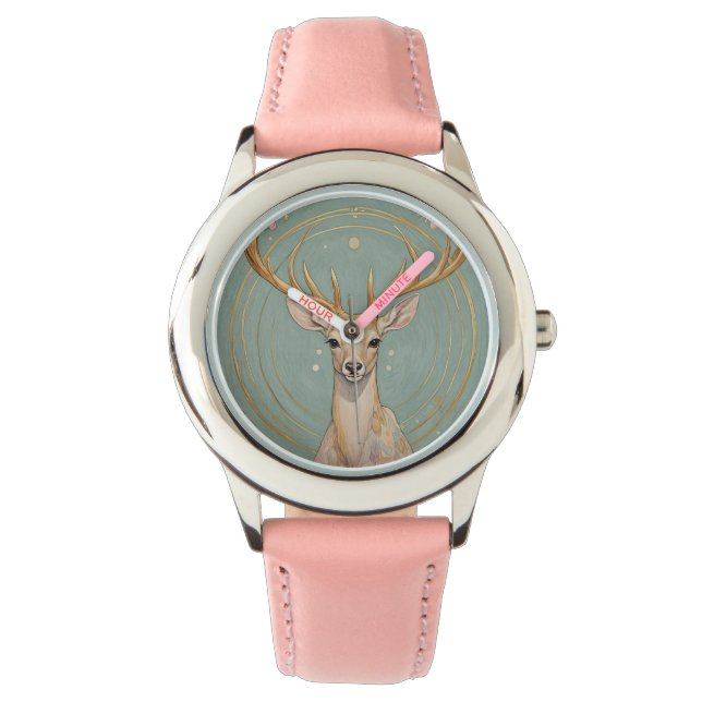 Montre L'Esprit Doux : Un Cerf Pastel (devant)