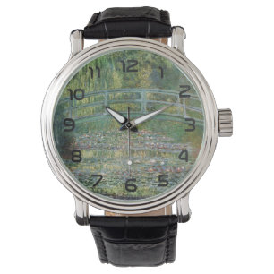 Montre L'Etang Lily   Peinture vintage française