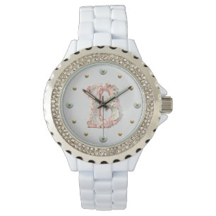 Montre Lettre baroque B Pastel