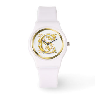 Montre Lettre initiale C Stylish Girly Designer