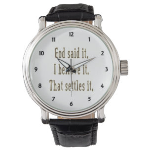 Montre Lettres Marrons Dieu L'a Dit