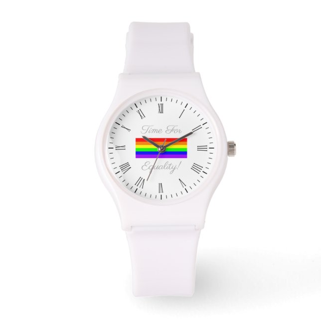 Montre LGBT Gay Pride de Rainbow Flag ! Time For Equality (Recto)