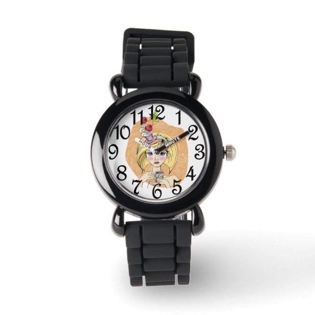 Montre L'heure de Cupcake pour enfants (Recto)