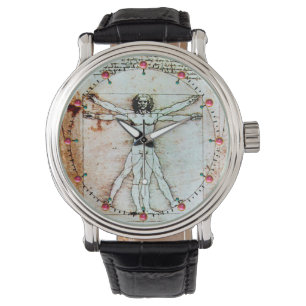 Montre L'HOMME VITRUVIEN - Parchemin antique
