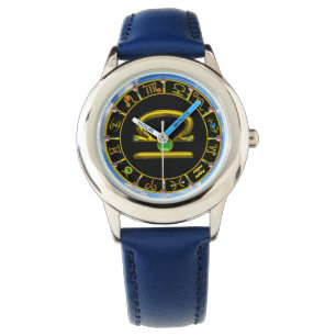 Montre LIBRA GOLD ZODIAC JEULE D'ANNIVERSAIRE, Vert, Noir