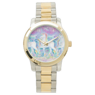 Montre Licornes d'aquarelle